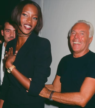 Bersama Naomi Campbell/Foto: Instagram giorgioarmanisofficial